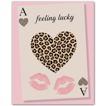 Imagem de Chic Safari Glam Trio - Pôsteres de arte de parede de leopardo de guepardo rosa - Conjunto de impressão animal sem moldura 20 x 25 cm - Decoração de quarto formal para quarto, dormitório ou escritório