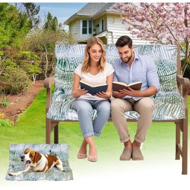 Imagem de Almofadas de balanço à prova d'água para ambientes externos – Capas de assento de pátio resistentes a UV para jardim/deck/varanda, substituição durável para balanços de banco e cadeira (padrão 3,7 x