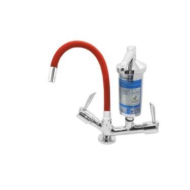 Imagem de Torneira Filtro Color Vermelha Com Copo Metal C61 Mesa 1/4 - Bognar