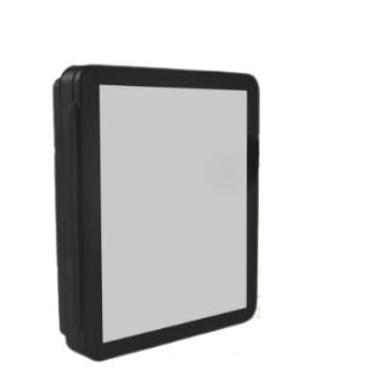 Imagem de Armario Banheiro Embutir/Sobrepor Espelho De Vidro, Armário com parafuso e bucha - Organizador para Banheiros Pequenos e Modernos(Preto)