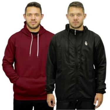 Imagem de Jaqueta Corta Vento Moletom Masculino Feminino Kit 2-Masculino