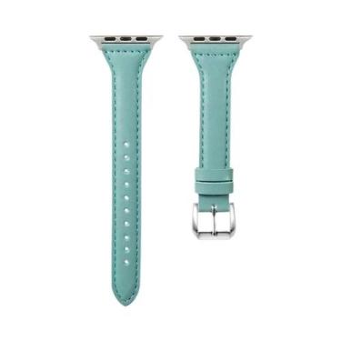 Imagem de Pulseira De Couro Slim Para Apple Watch 41mm 40mm 38mm 49mm 46mm 42mm 