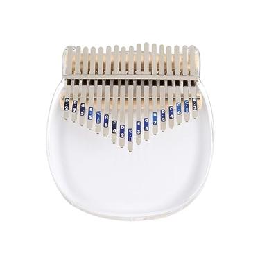 Imagem de Piano portátil Kalimba polegar 17 teclas acrílico dedo piano instrumento com acessórios (cor: 01)