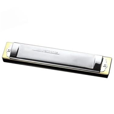 Imagem de Gaita profissional tremolo gaita polifonia diatônica chave C 21 furos profissão iniciantes Aldults