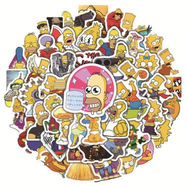 Imagem de Pacote de adesivos Simpsons Anime Waterproof Vinyl 50 unidades