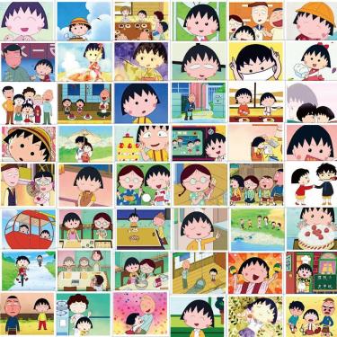 Imagem de Adesivo Marukochanss Anime Chibis Vinil PVC impermeável 50 unidades