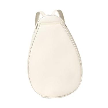 Imagem de simhoa Mochila para tênis, badminton, bolsa de ombro, equipamento esportivo elegante, mochila para badminton, para raquete de tênis para fitness, Branco