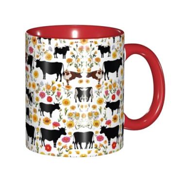 Imagem de Zeraoke Cattle Farm Sanctuary Print Canecas de café criativas, personalizadas, presente para família, tamanho de 325 ml, unissex