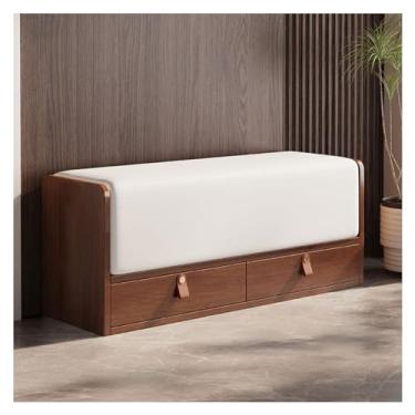 Imagem de FAMEOYA Banco de armazenamento de sapatos, banco longo para sentar na porta, banco de porta, banco de sapatos, banco de armazenamento, banco de sapatos