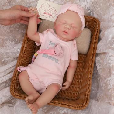 Imagem de Bebê Reborn de Silicone Sólido Realista Boneca Reborn com Acessórios Flexível (Menina 48cm)