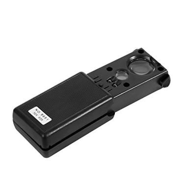 Imagem de Zerodis Lupa Compacta de Joias LED, Lupa de Lente Dupla, Ampliação 30X 60X, Preta, Mini Ferramenta de Bolso para Detecção de Moeda e de Identificação de Joias