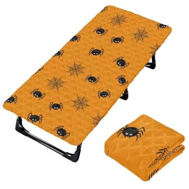 Imagem de Burbuja Lençol de berço de Halloween para crianças, lençol de cochilo acolchoado portátil com faixa elástica para meninas e meninos, lavável na máquina, 63,5 x 127 cm