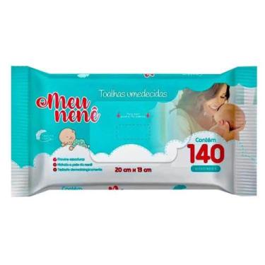 Imagem de Lenço Toalha Umedecida Meu Nene 140 Unidades 20cm x 15cm - meu bebê