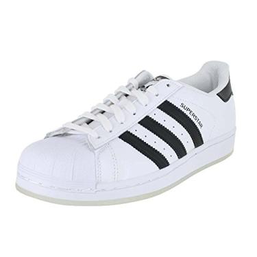 Imagem de adidas Originals Tênis masculino Superstar Boost, Branco/preto, 9.5