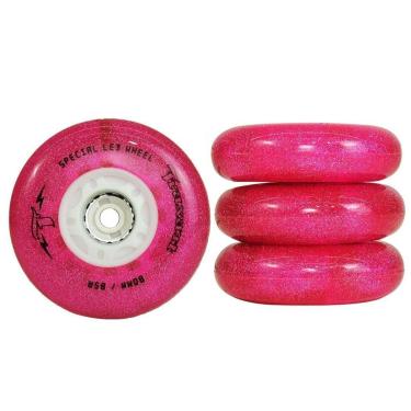 Imagem de Jogo de Rodas Traxart LED Special Glitter Pink 80mm/85A-Feminino