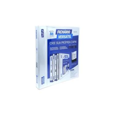 Imagem de FICHÁRIO A4 VERSÁTIL BRANCO 4CM 4 ARGOLAS (CAPACIDADE 240 FLS), Plast Park, 312, Branco