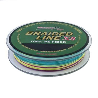 Imagem de MASTERPRO Linha líder de pesca de fibra 100% PE, 300 m, colorida, superlinha de diâmetro fino 11,3 kg 13,6 kg 18 kg 22,7 kg 36,3 kg 45,4 kg quase zero stretch 8 fios trançado corda forte (0,45 mm, 300