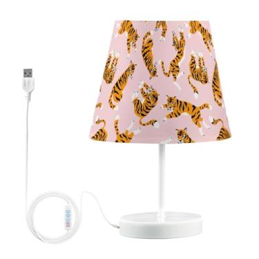 Imagem de Joisal Bonitos candeeiros de mesa Tigers para escritório em casa, abajur, luminárias para mesas de cabeceira, lâmpada de estudo