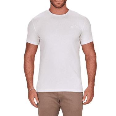 Imagem de Camiseta Masculina Lado Avesso MC Slim Fit Branca - LH17404B-Masculino