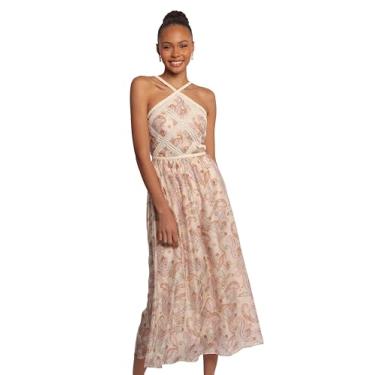 Imagem de Petal & Pup Vestido feminino Ximena Midi creme multi, Creme multi, M