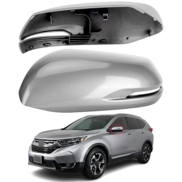 Imagem de LOIYLLEN Substituição da capa do espelho do lado do motorista para Honda CRV 2017 2018 2019 2020 2021 2022 - Capas de espelho do lado esquerdo, acessórios da tampa do espelho retrovisor cinza, com