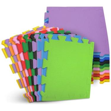 Imagem de Tatame,Evamax, 20 Placas, 50 cm x 50 cm x 1 cm, Cores Sortidas