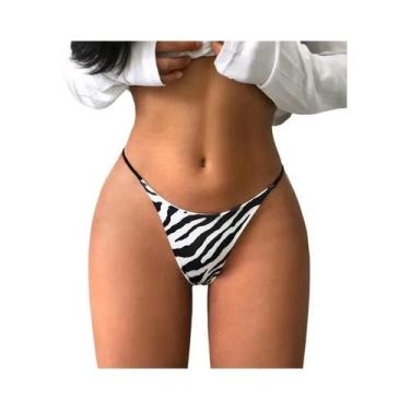 Imagem de String De Algodão Leopard, Tanga De Baixa Cintura, Lingerie Sexy, Cuec