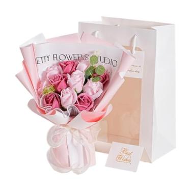 Imagem de Generic Rosas preservadas duram de 2 a 3 anos. Arranjo floral com flores de sabonete. Rosa eterna para o Dia dos Namorados, casamento, Dia de ação de Graças e, Rosa