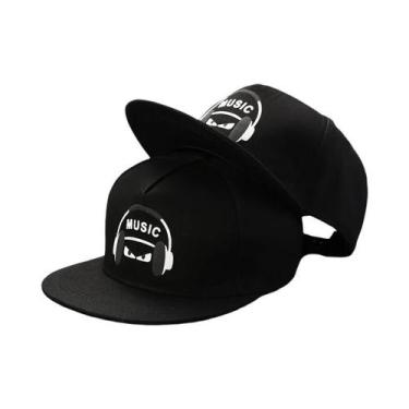 Imagem de Boné De Beisebol Masculino Ajustável Com Aba Reta, Bordado Hip-hop, Ch