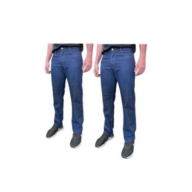 Imagem de Kit 2 Calças Masculina Jeans Tradicional Basica Algodão Resistente - U