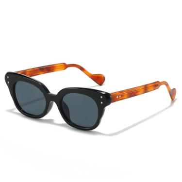 Imagem de Óculos de Sol UV400 - Lentes de Gelatina Olho de Gato Degradê para Homens e Mulheres, Ideais para Esportes ao Ar Livre, Corrida e Ciclismo, Cor Chá Preto