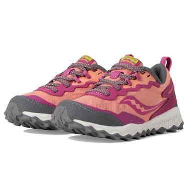Imagem de Saucony Tênis infantil unissex Peregrine Kdz Shield, Baga/coral, 17