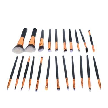 Imagem de Dioche Conjunto de Pincéis de Maquiagem 22 Peças, Macio, Macio, Nylon, Cabo de Madeira Preto, Tubo de Ouro Rosa, Pincéis Cosméticos Profissionais para Pele Sensível, Entusiastas Beleza