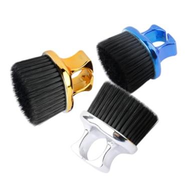 Imagem de Ipetboom 3 peças kit de cuidados com a barba escova de cabelo masculina escova bigode escova pescoço espanador ferramentas de barbeiro