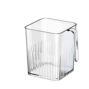 Imagem de 1 Pacote de Recipientes Armazenamento para Porta Lateral da Geladeira Caixa Organizadora Refrigerador Cestos Plástico PET Organização Cozinha Alimentos Balcão Armário