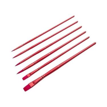 Imagem de Conjunto De Pincéis De Nylon Para Aquarela Com Cabeça Macia 4/6 Peças 