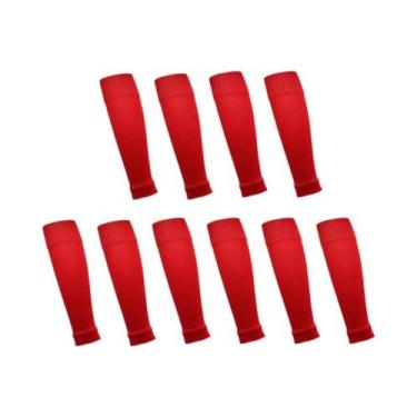 Imagem de 5 pares novas meias de futebol caneleiras capa de perna homens mulhere