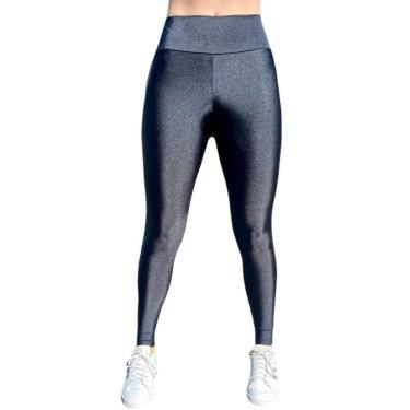 Imagem de Calça Legging Feminina Cintura Média Academia Musculação Cós Elástico Médio Fitness-Feminino