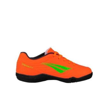 Imagem de Chuteira Futsal Penalty Matis Xxi Infantil - Laranja/Verde/Preto - Tam 35-Masculino