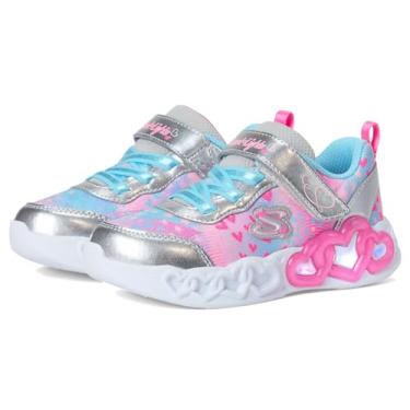 Imagem de Tênis Skechers Eternal Heart Lights Infantil (Rosa/Prata, BR, Criança de 9 a 12 anos, Numérico, 33)