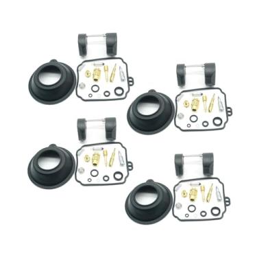 Imagem de Para YAMAHA Diversion XJ600 XJ600S Seca II XJ 600 S 1996-2002 Kit de reparo de carburador Flutuador de vedação diafragma a vácuo 4 peças