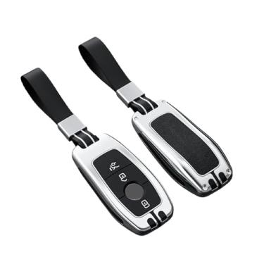 Imagem de Capa De Couro Para Chave De Carro, Capa Completa, Compatível Com Benz W177 W213 W222 X167 W205 Acseg Classe Cle Glc Cla Gls Glb, Acessórios(E-silver black ring)