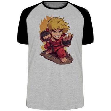 Imagem de Camiseta Ken Street Fighter  Blusa Plus Size extra grande adulto ou in