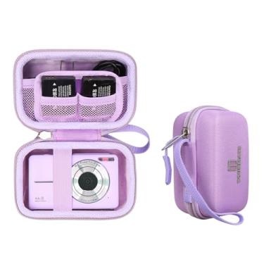 Imagem de Tourmate Capa rígida de armazenamento para câmera digital CAMKORY/VAHOIALD/QONGUDS/Canon PowerShot 180 190/Sony DSCW800 830 (roxa)