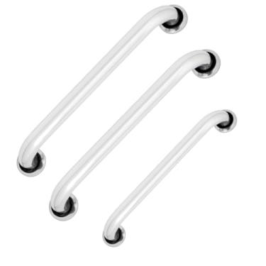 Imagem de Kit 3 Alças Barra De Apoio 30 e 50 Cm Para Banheiro Idoso Deficiente Suporte Cromado Antiqueda