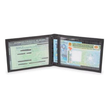 Imagem de Carteira Ello Griff Porta Documentos Couro Masculina Floater, Preto