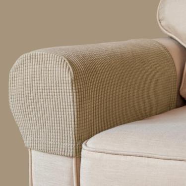 Imagem de BAHULA Capas de apoio de braço, tecido elástico, elastano, à prova d'água, capas protetoras de móveis antiderrapantes para poltronas, sofás, poltronas, poltronas, poltronas, poltronas reclináveis