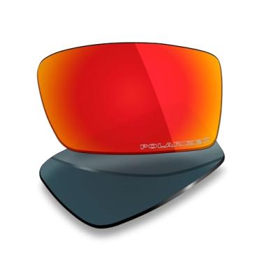 Imagem de Mryok Lentes de reposição ultra polarizadas compatíveis com óculos de sol Arnette Fuzzy AN4187, HD Polarized, proteção UV, resistente a impactos e ajuste perfeito - Vermelho fogo
