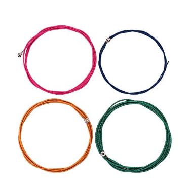 Imagem de Vroomoto Cordas de baixo elétrico, aço inoxidável, núcleo de liga de níquel, conjunto de 4 cordas, acessório de instrumento