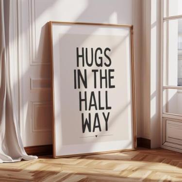 Imagem de Hugs in The Hallway Cartazes com impressão botânica colorida pôster arte de parede arte em tela para casa corredor quarto decoração de sala de estar sem moldura